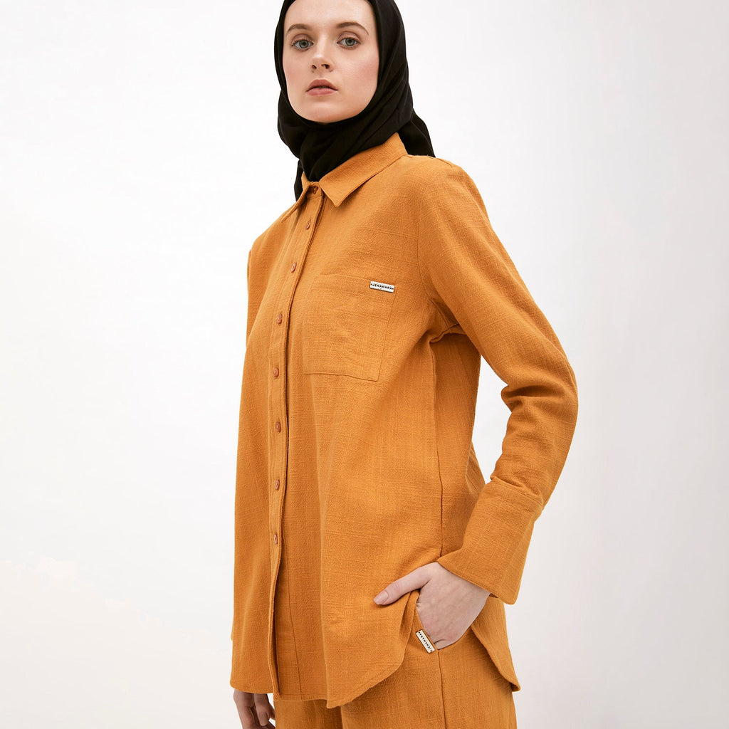 Basic Shirt With Pocket Mustard