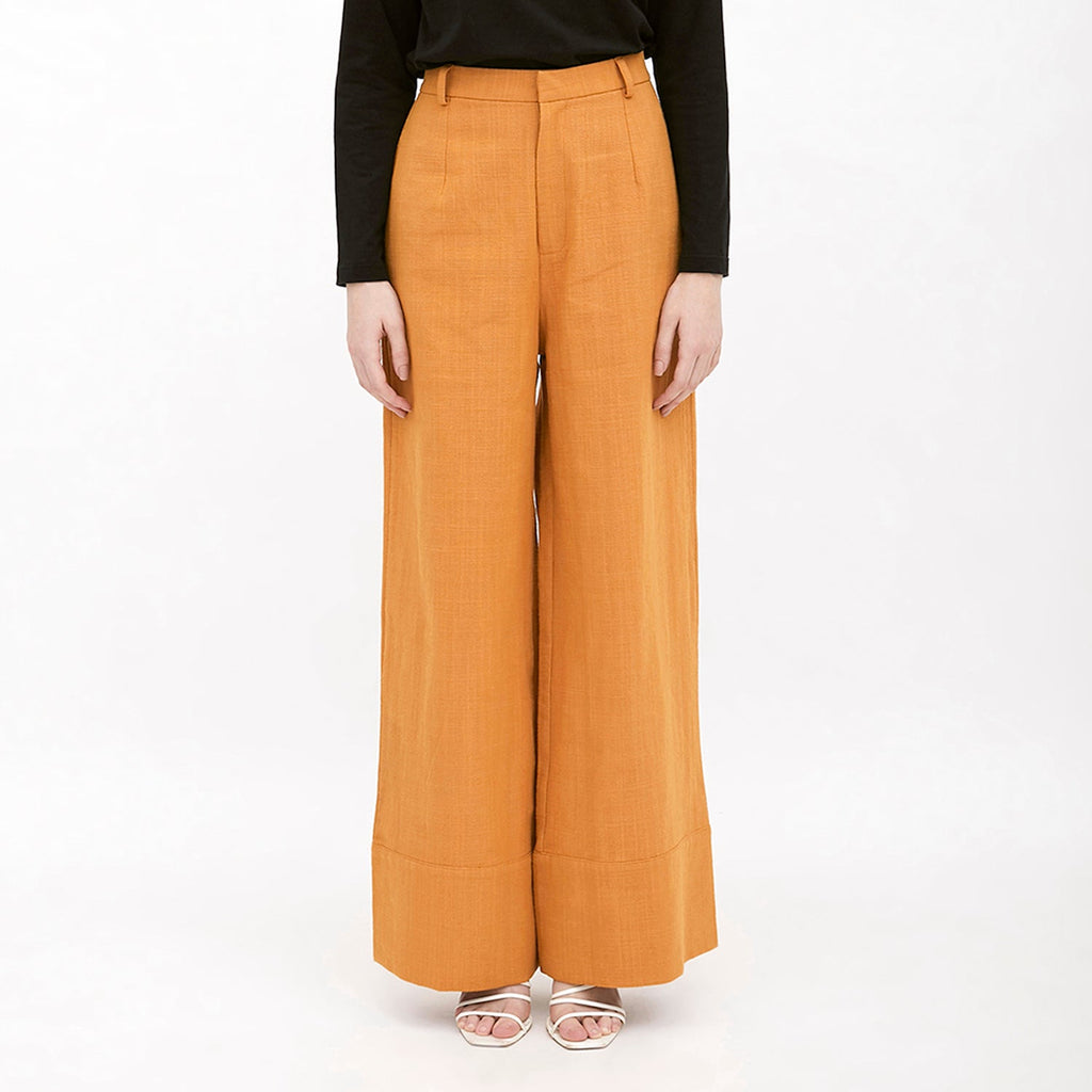Wide Leg Pants Mustard
