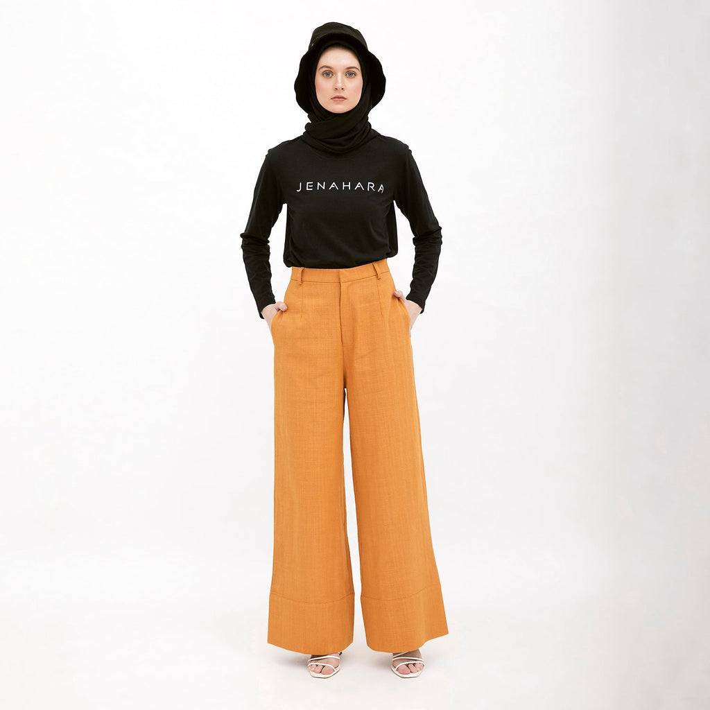 Wide Leg Pants Mustard