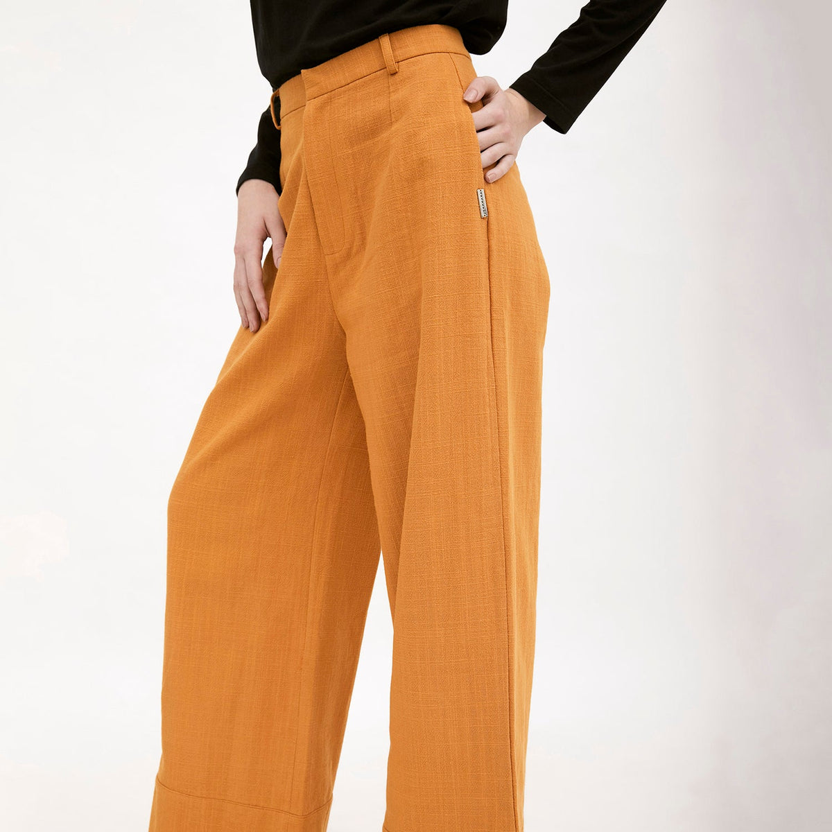 Wide Leg Pants Mustard
