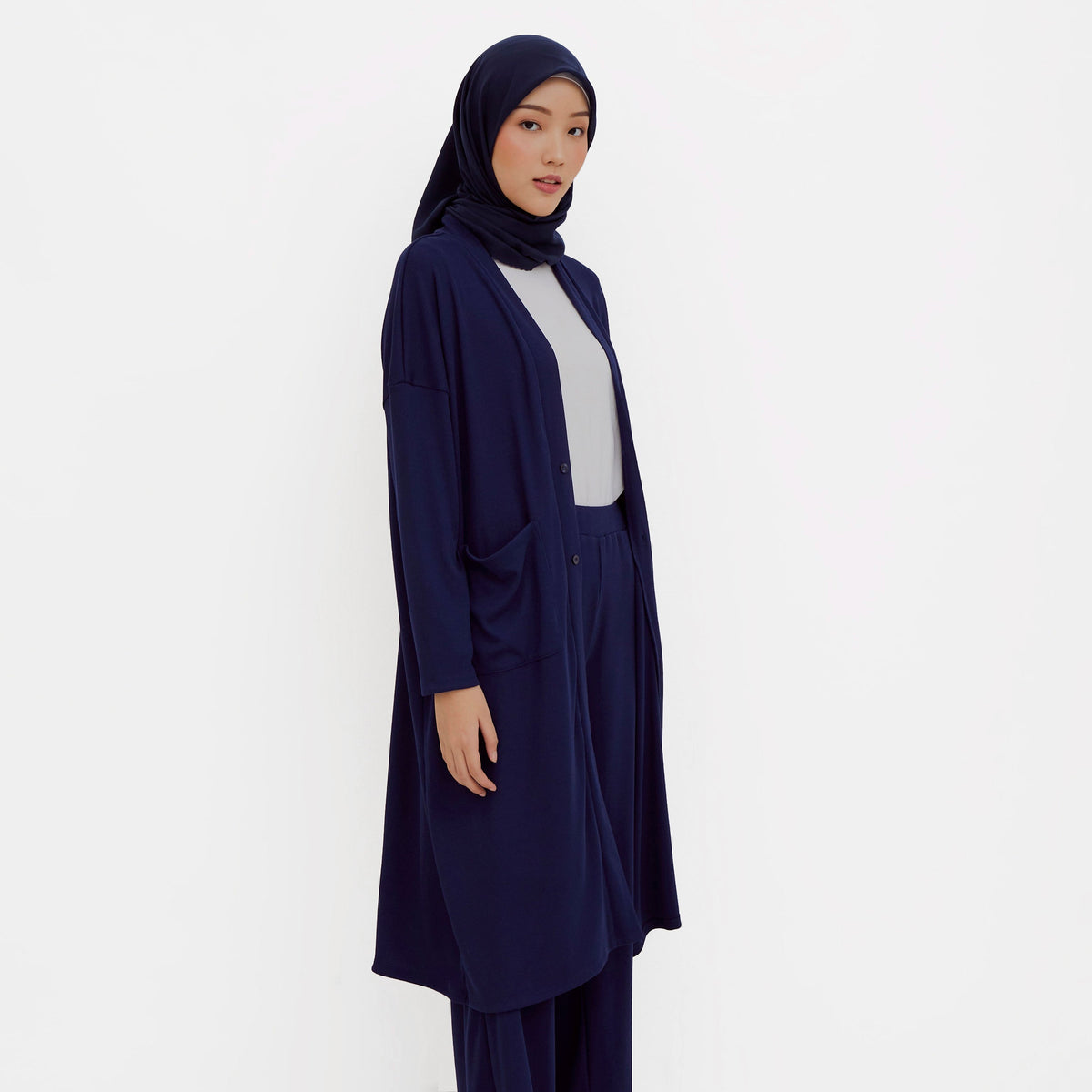 Ikigai Cardigan Outer Navy