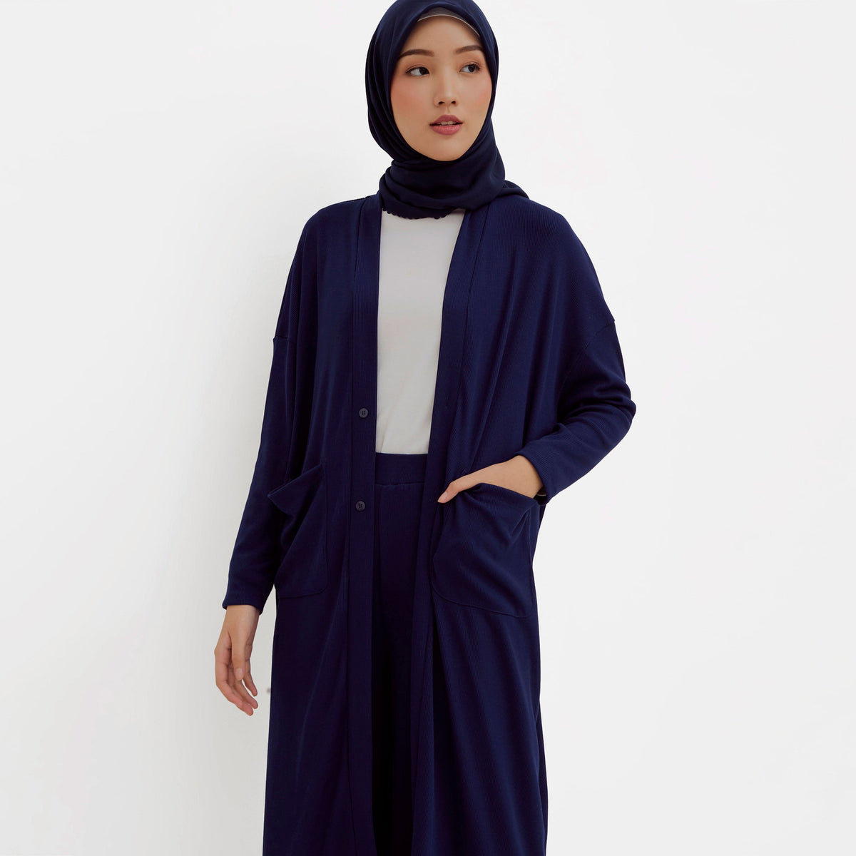 Ikigai Cardigan Outer Navy