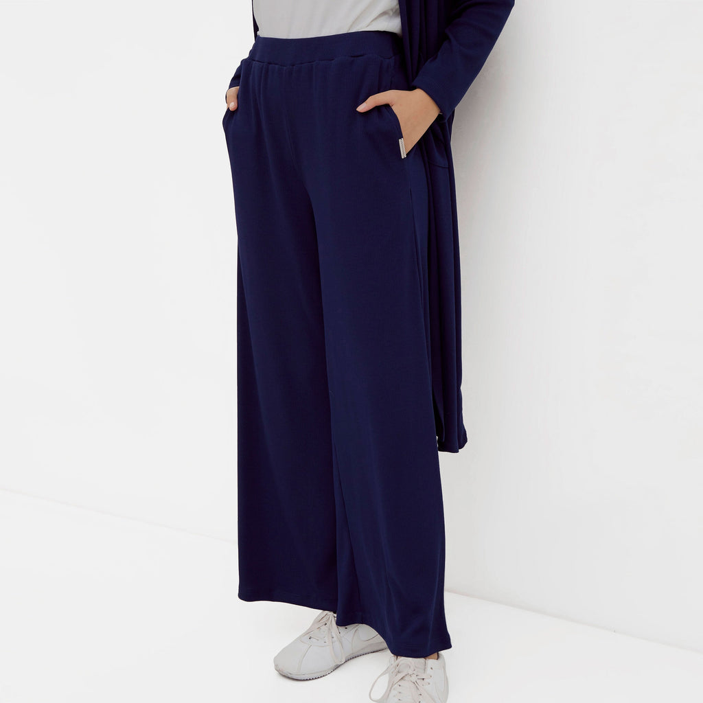 Ikigai Knit Wide Pants Navy