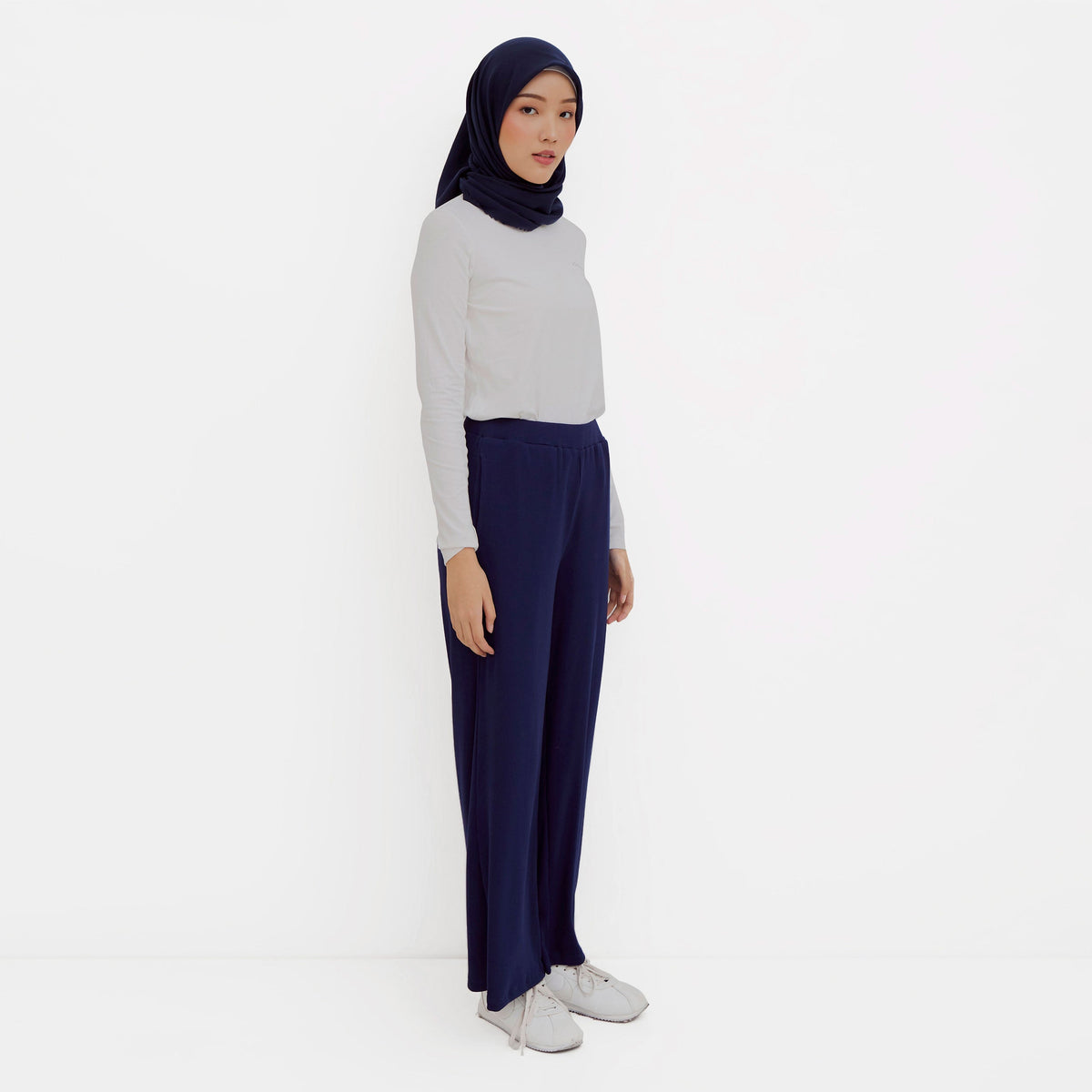 Ikigai Knit Wide Pants Navy