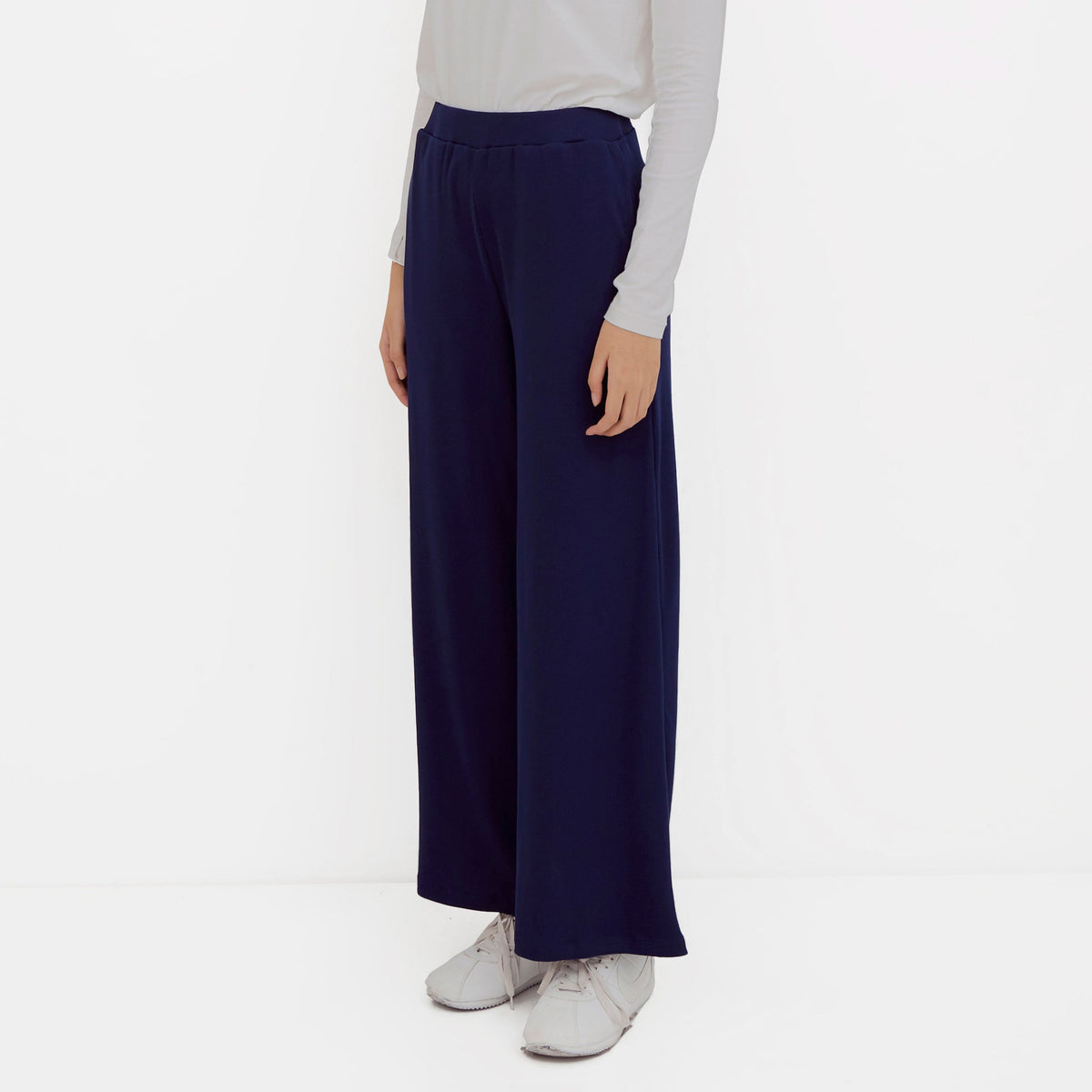 Ikigai Knit Wide Pants Navy