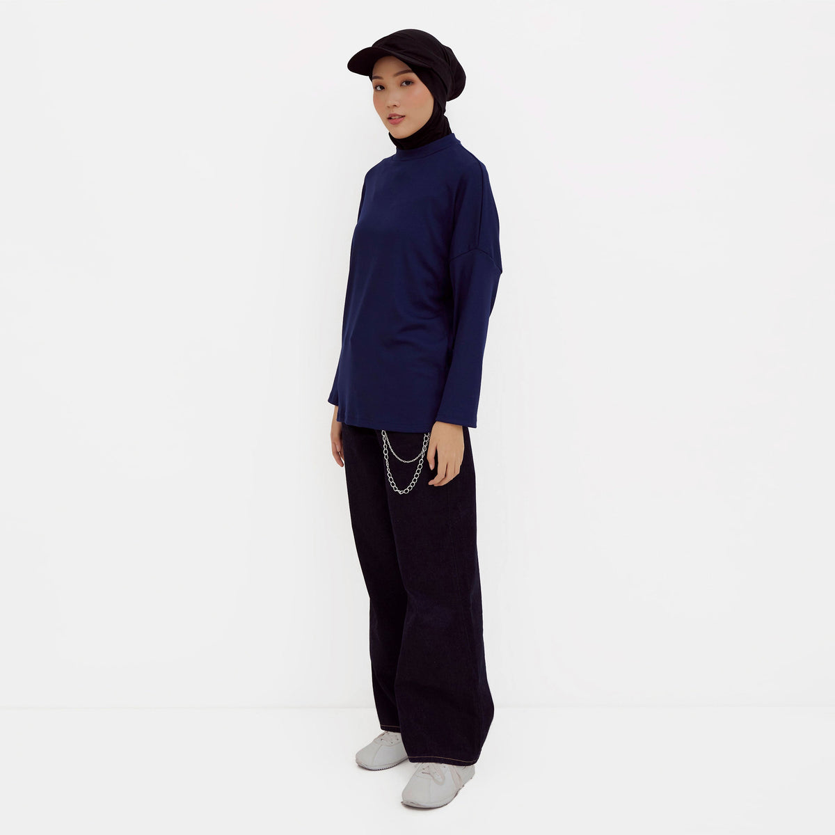 Ikigai Rib Sweatshirt Navy