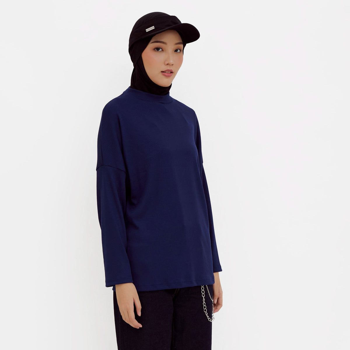 Ikigai Rib Sweatshirt Navy