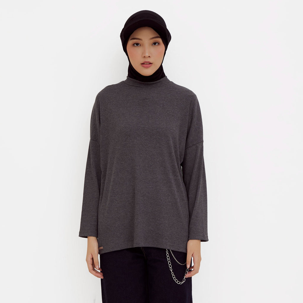 Ikigai Rib Sweatshirt Grey
