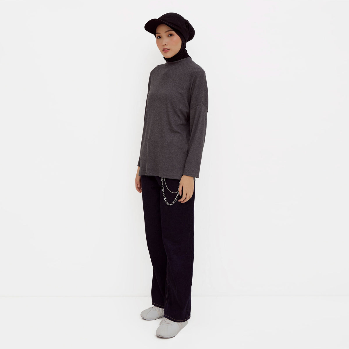 Ikigai Rib Sweatshirt Grey
