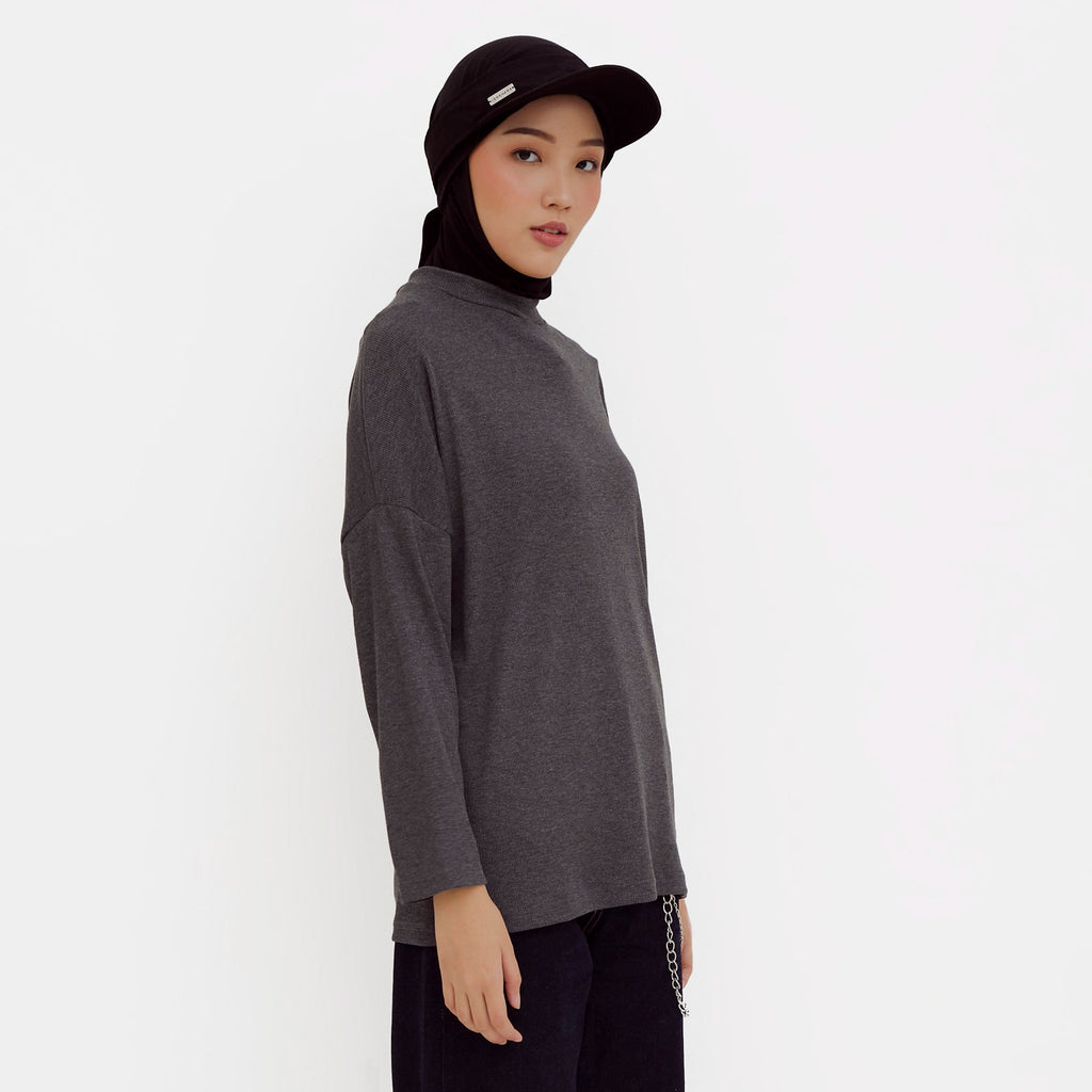 Ikigai Rib Sweatshirt Grey