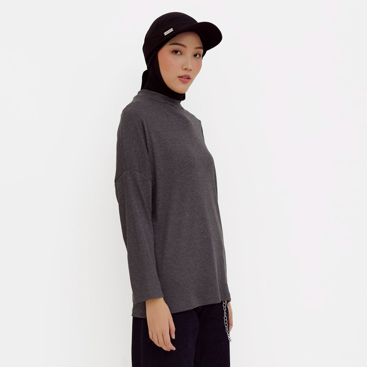 Ikigai Rib Sweatshirt Grey