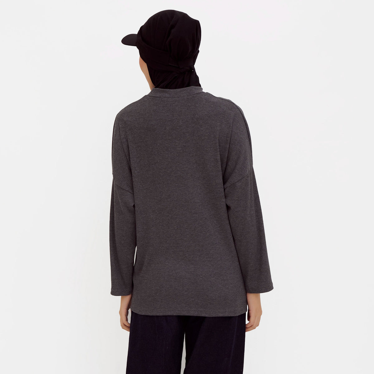 Ikigai Rib Sweatshirt Grey