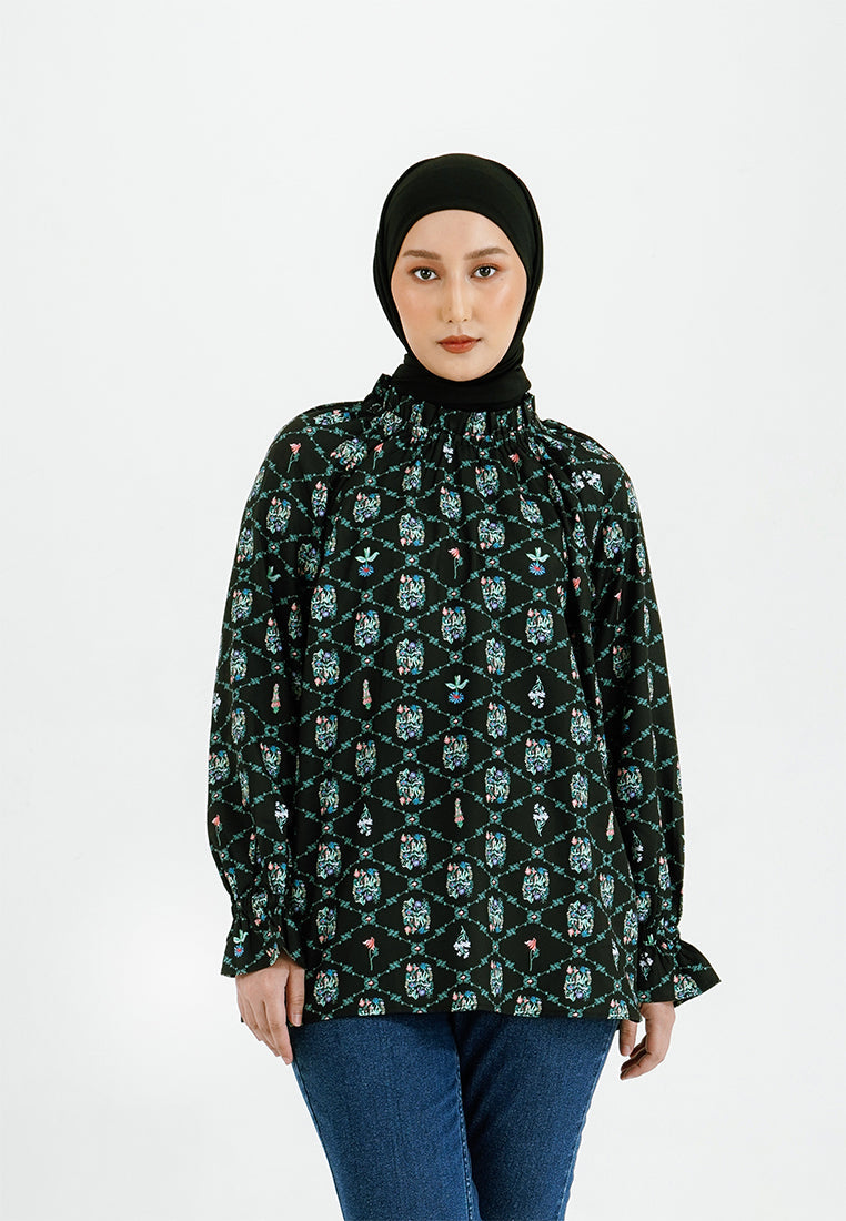 RAGLAN PRINTED BLOUSE
