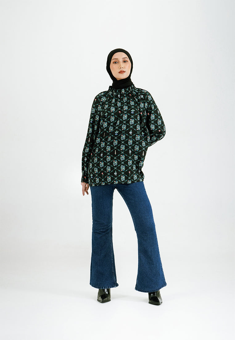 RAGLAN PRINTED BLOUSE