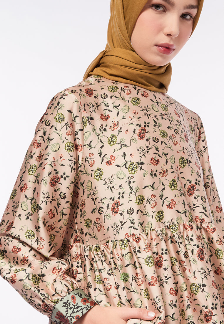 PRINTED BABYDOLL BLOUSE