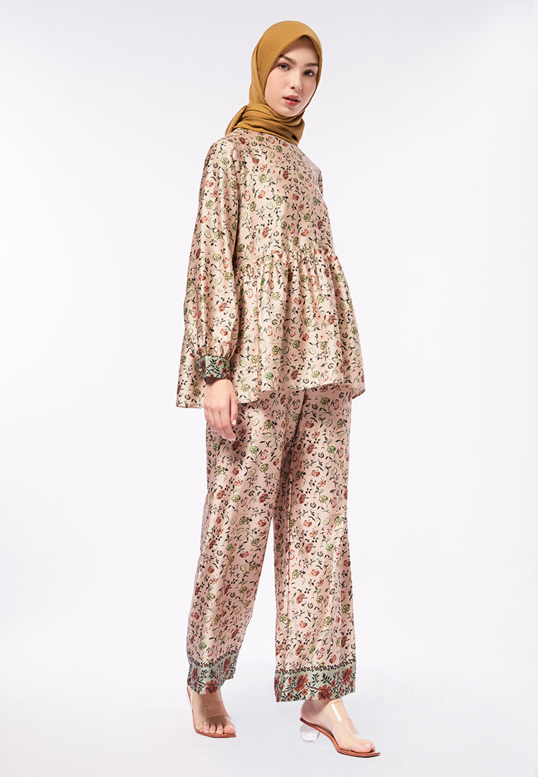 PRINTED BABYDOLL BLOUSE