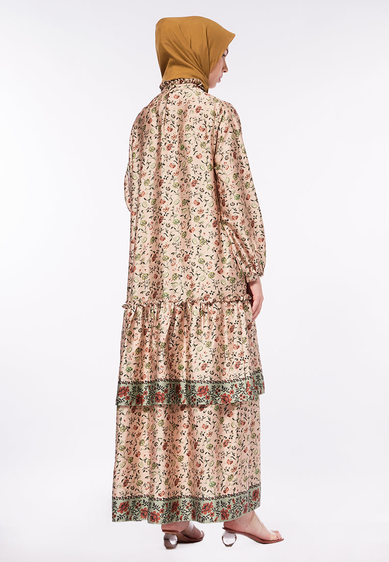 PRINTED TIERED DRESS