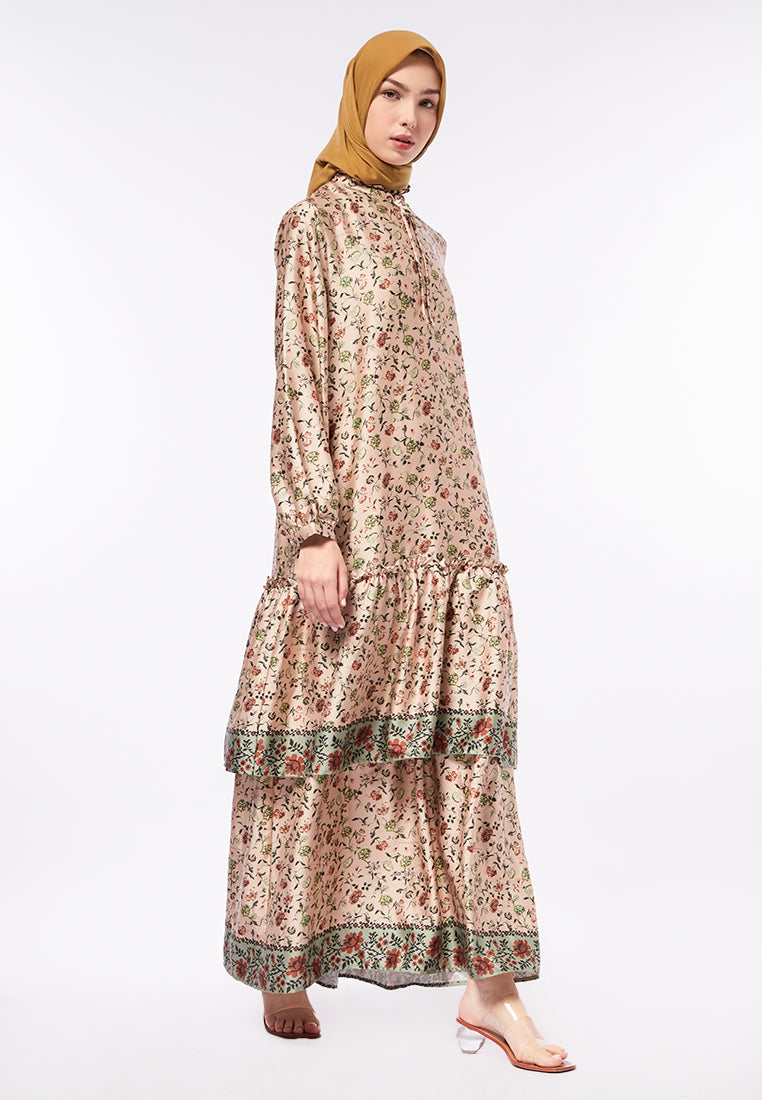 PRINTED TIERED DRESS