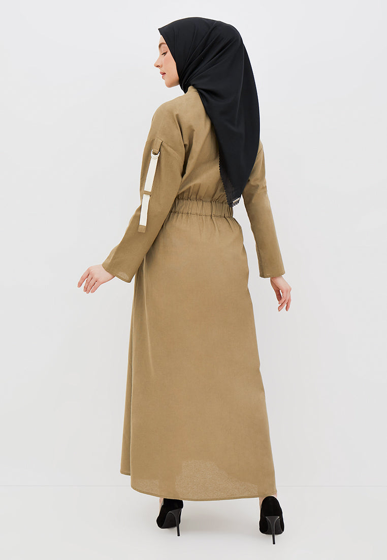 DRAWSTRING SHIRT DRESS