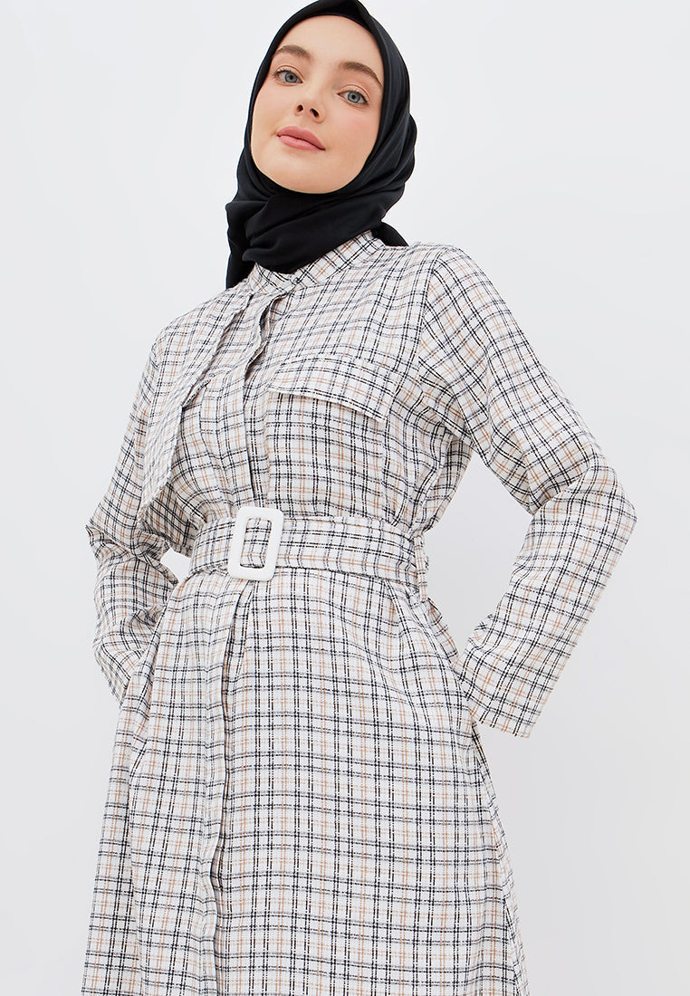 HALF-LAYERED SHIRT DRESS