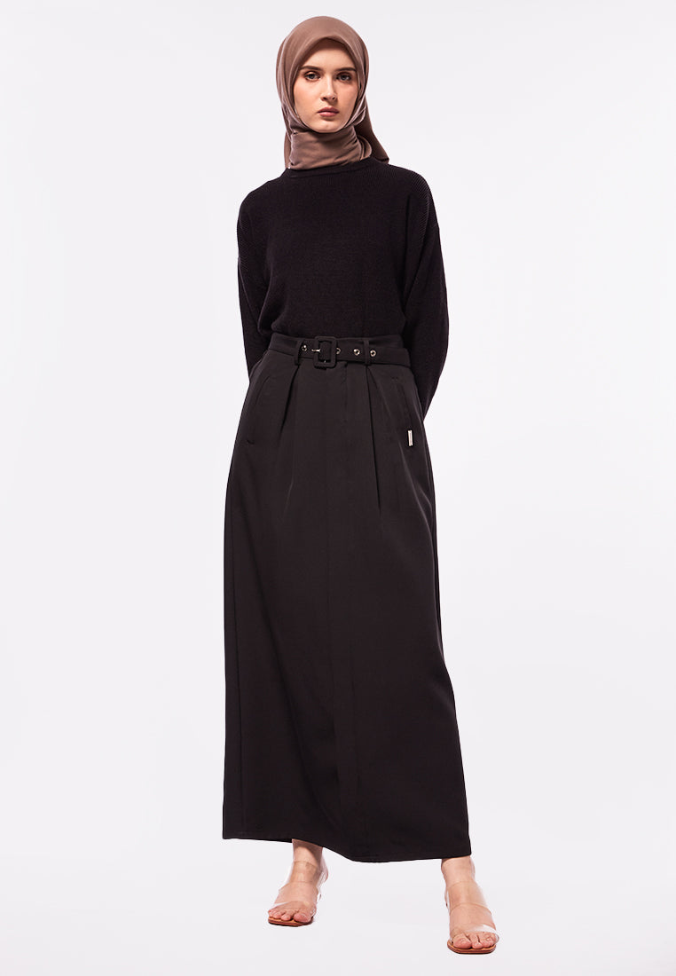 A-LINE BELTED SKIRT