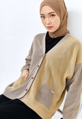 TWO TONE KNIT CARDIGAN