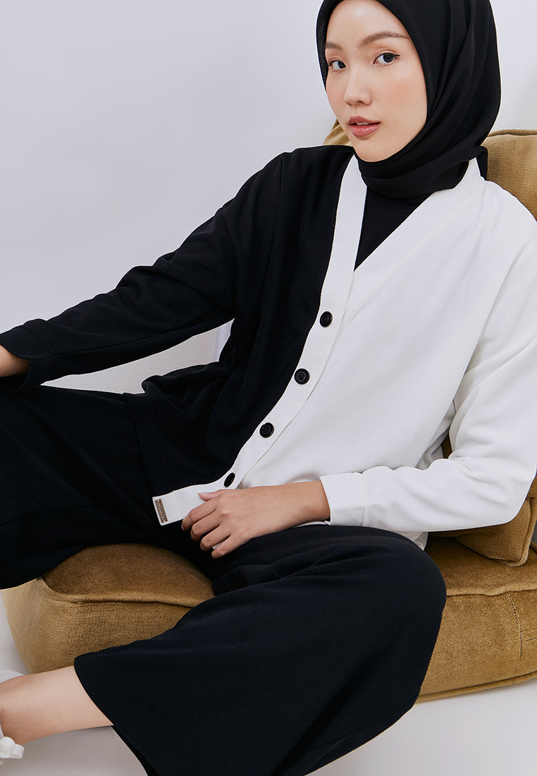 TWO TONE CARDIGAN