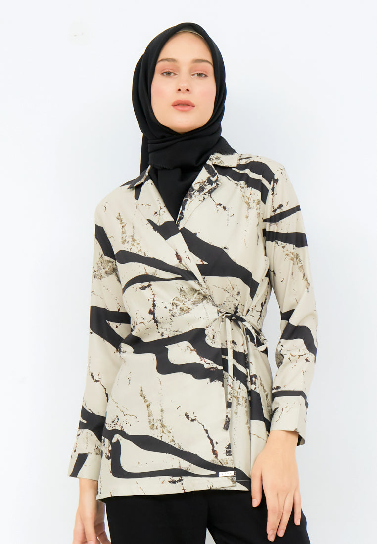 Printed Kimono Blazer