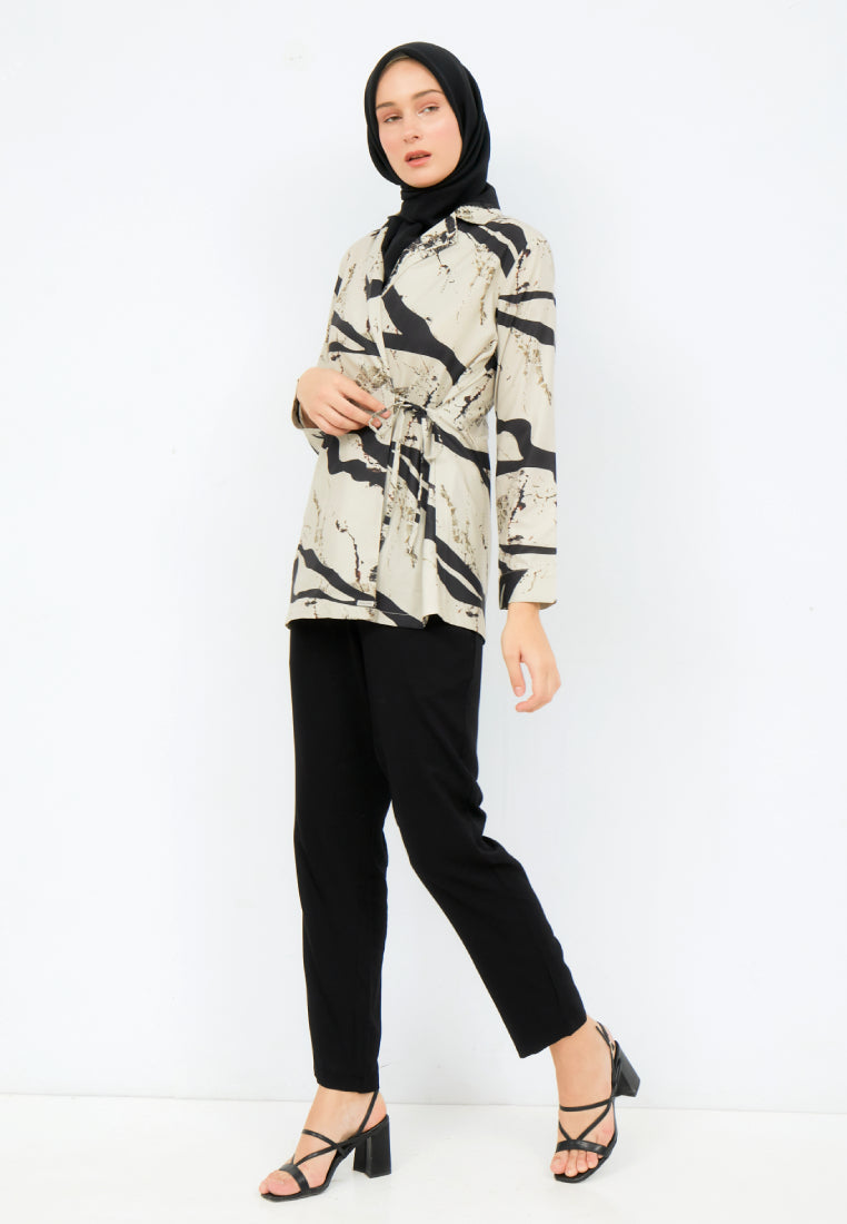 Printed Kimono Blazer