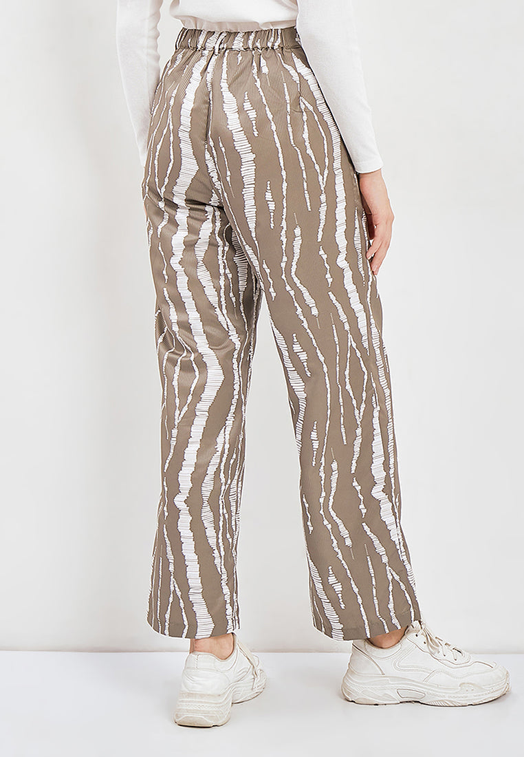 PRINTED STRAIGHT PANTS