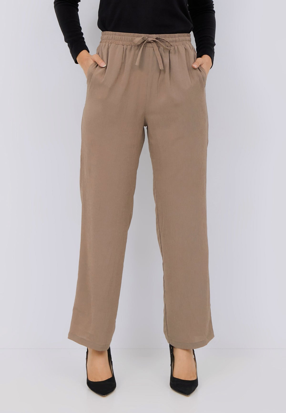 Drawstring Straight Pants