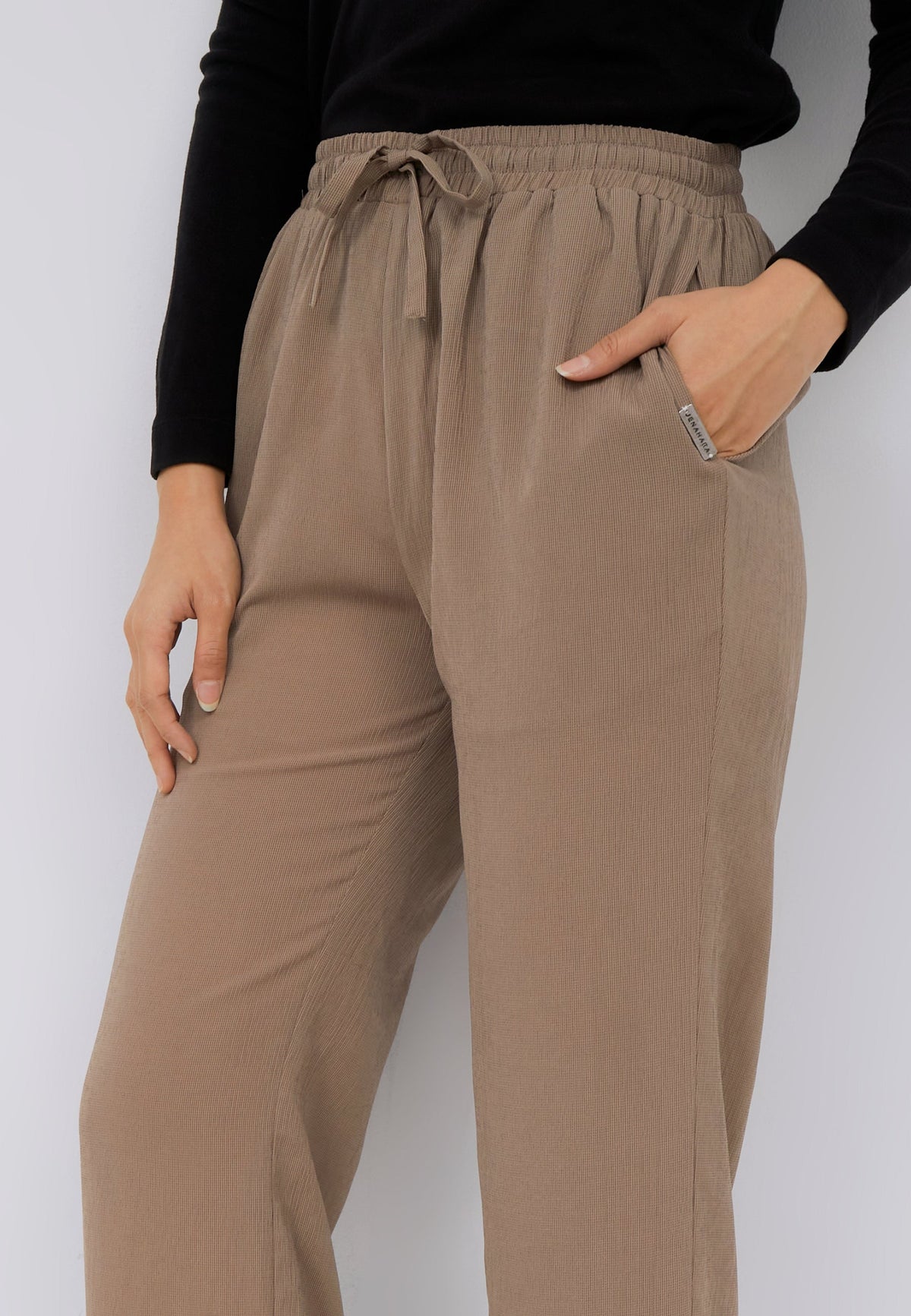 Drawstring Straight Pants