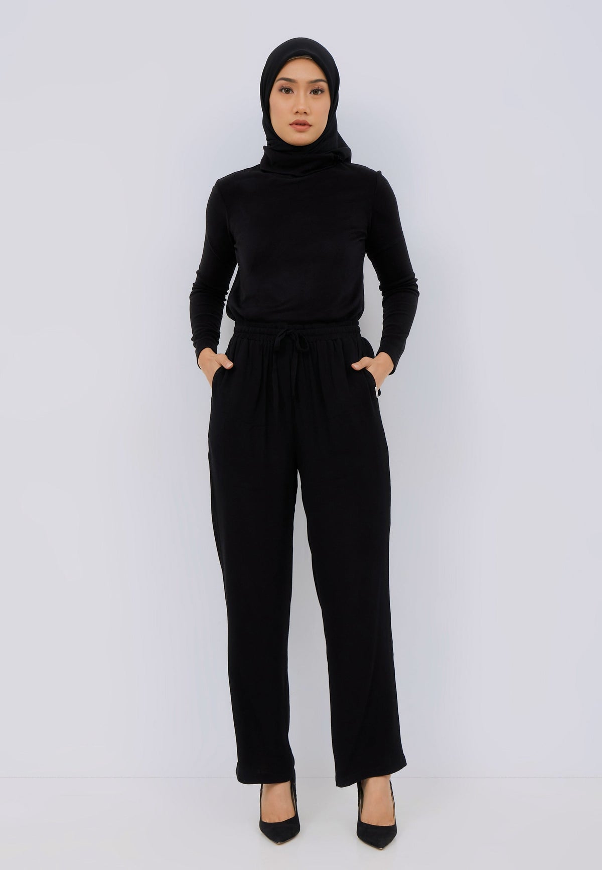 Drawstring Straight Pants