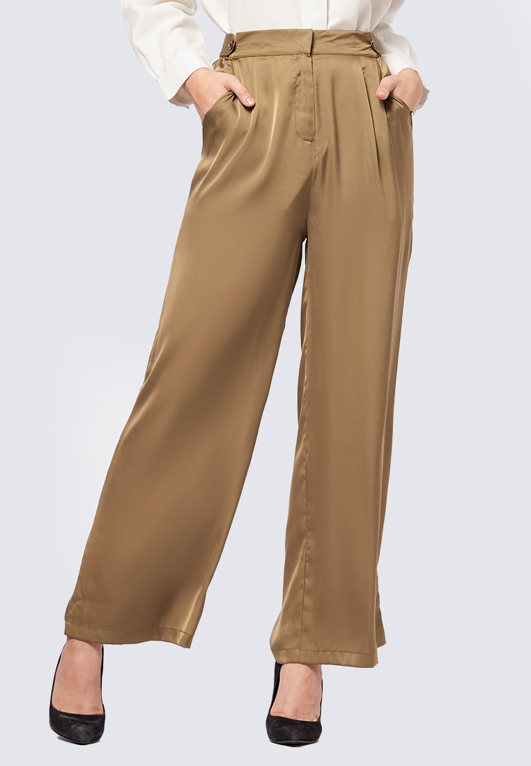 SATIN STRAIGHT PANTS
