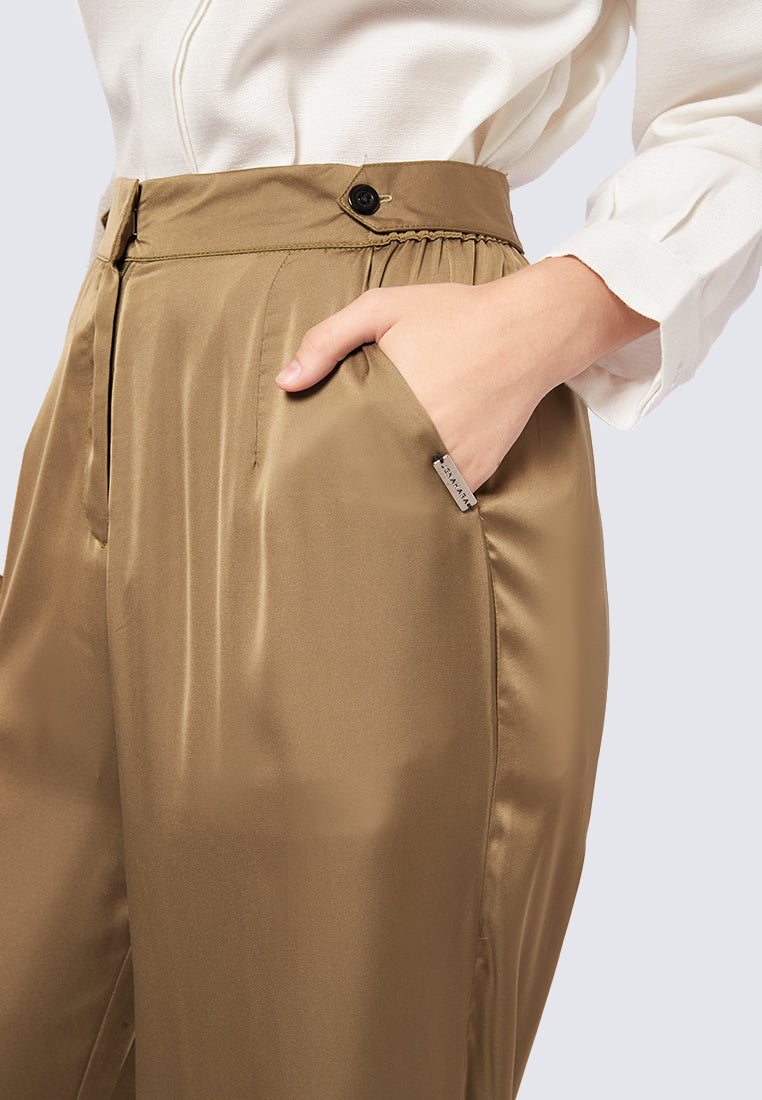 SATIN STRAIGHT PANTS