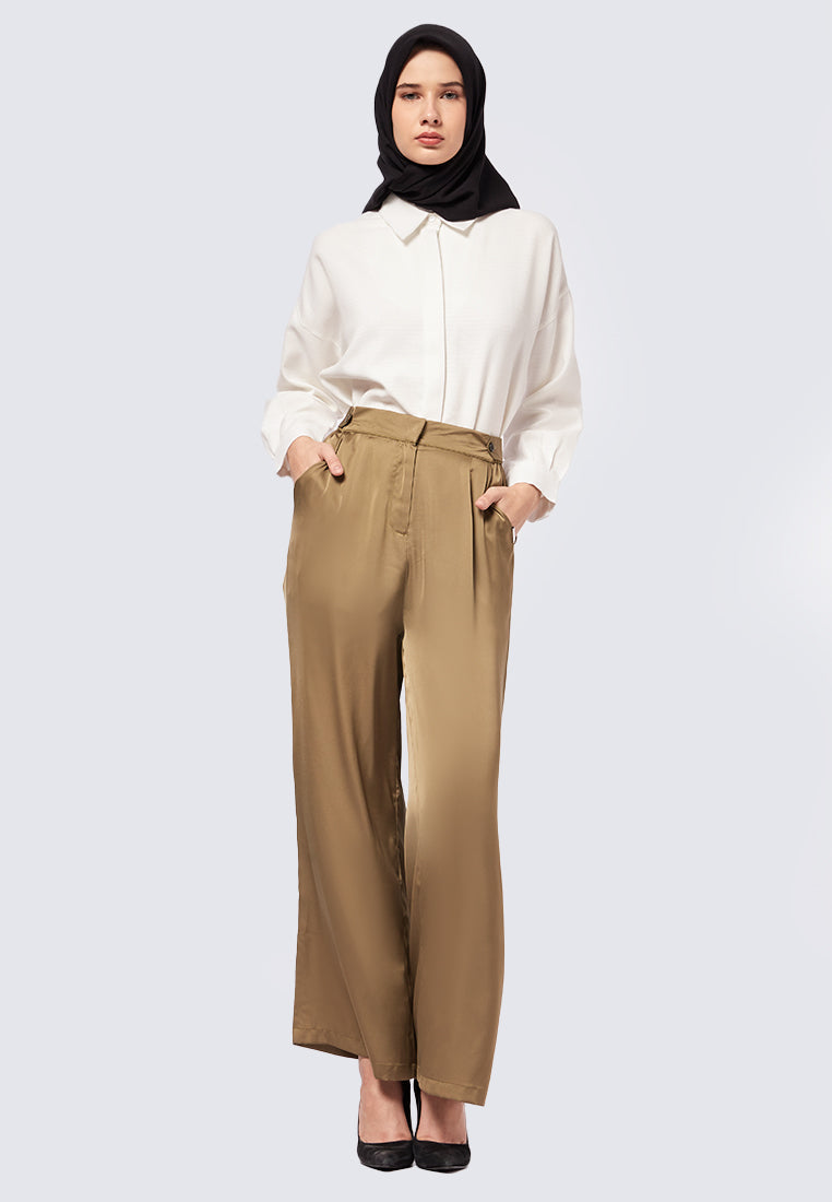 SATIN STRAIGHT PANTS