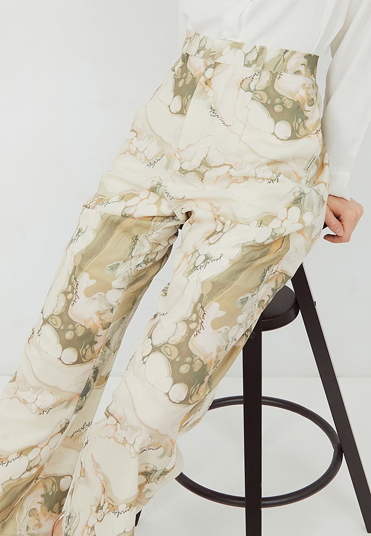 Printed Straight Pants