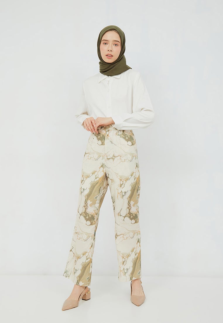 Printed Straight Pants