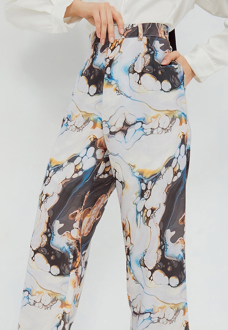 Printed Straight Pants