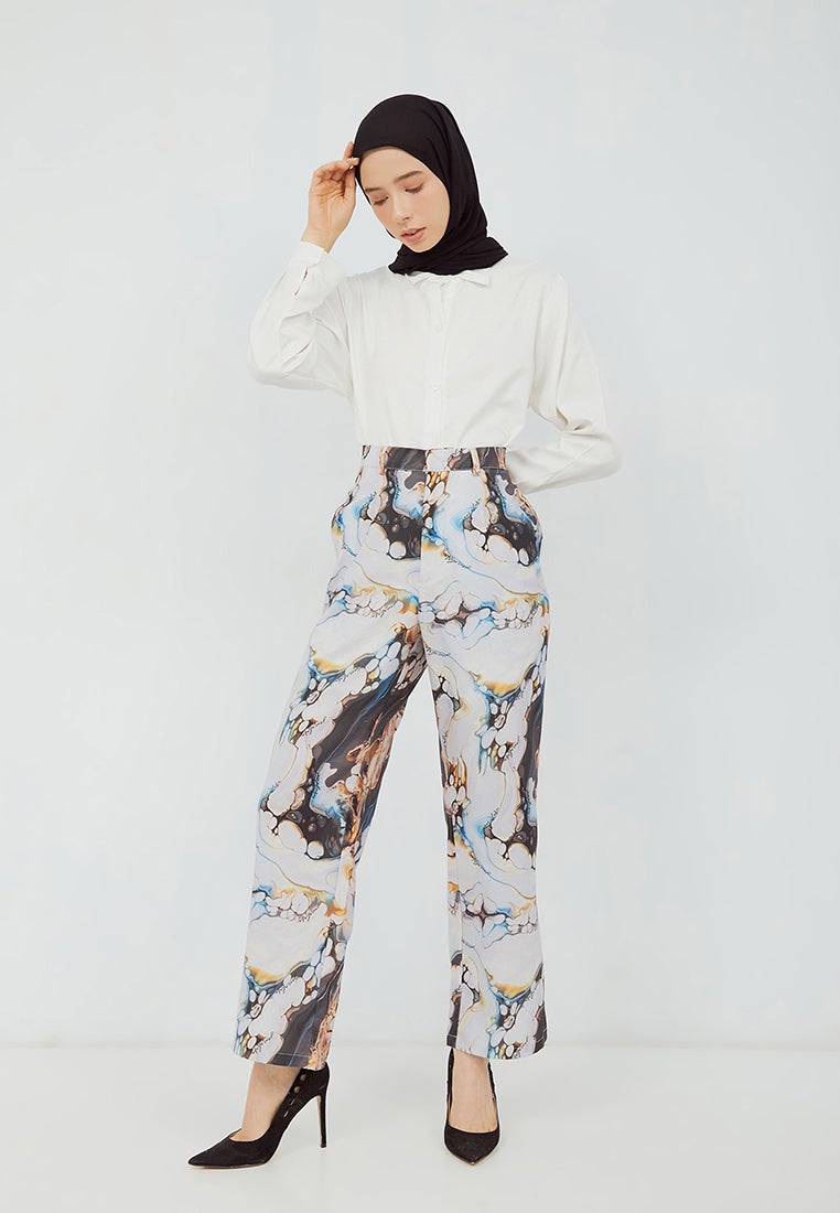 Printed Straight Pants