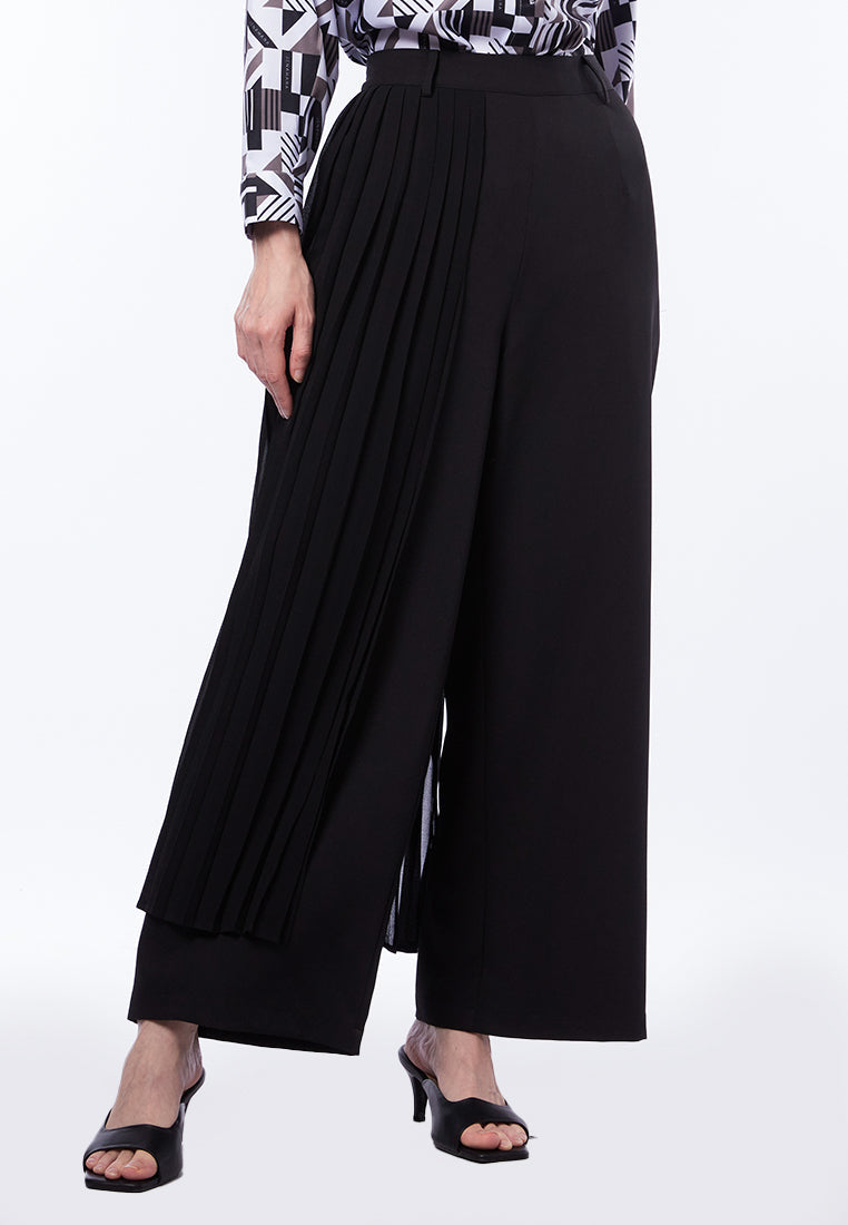PLEATS LAYERED PANTS