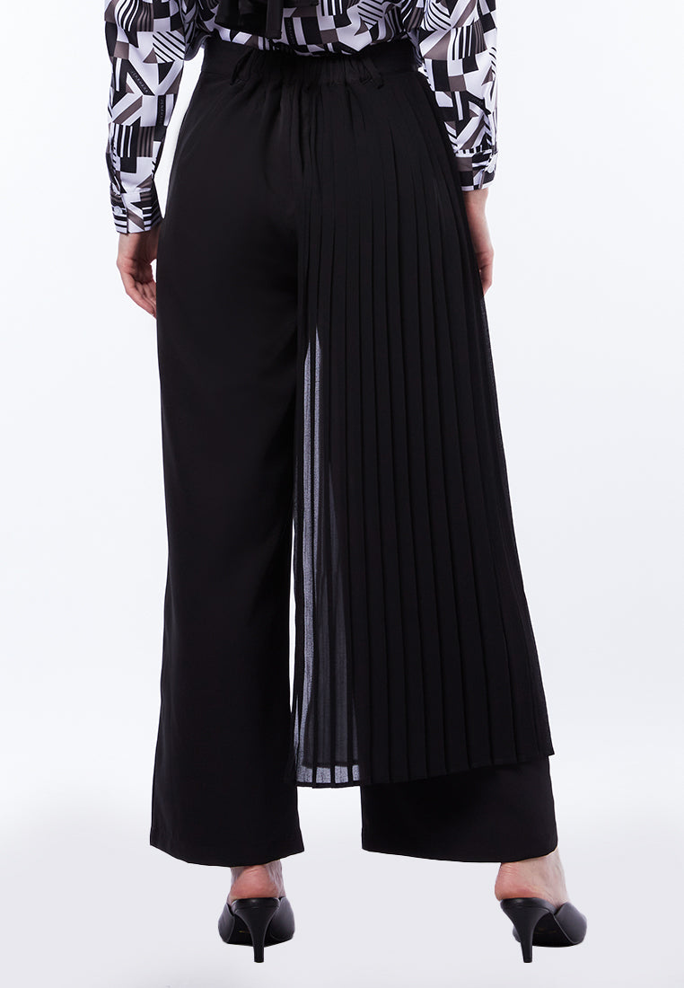 PLEATS LAYERED PANTS