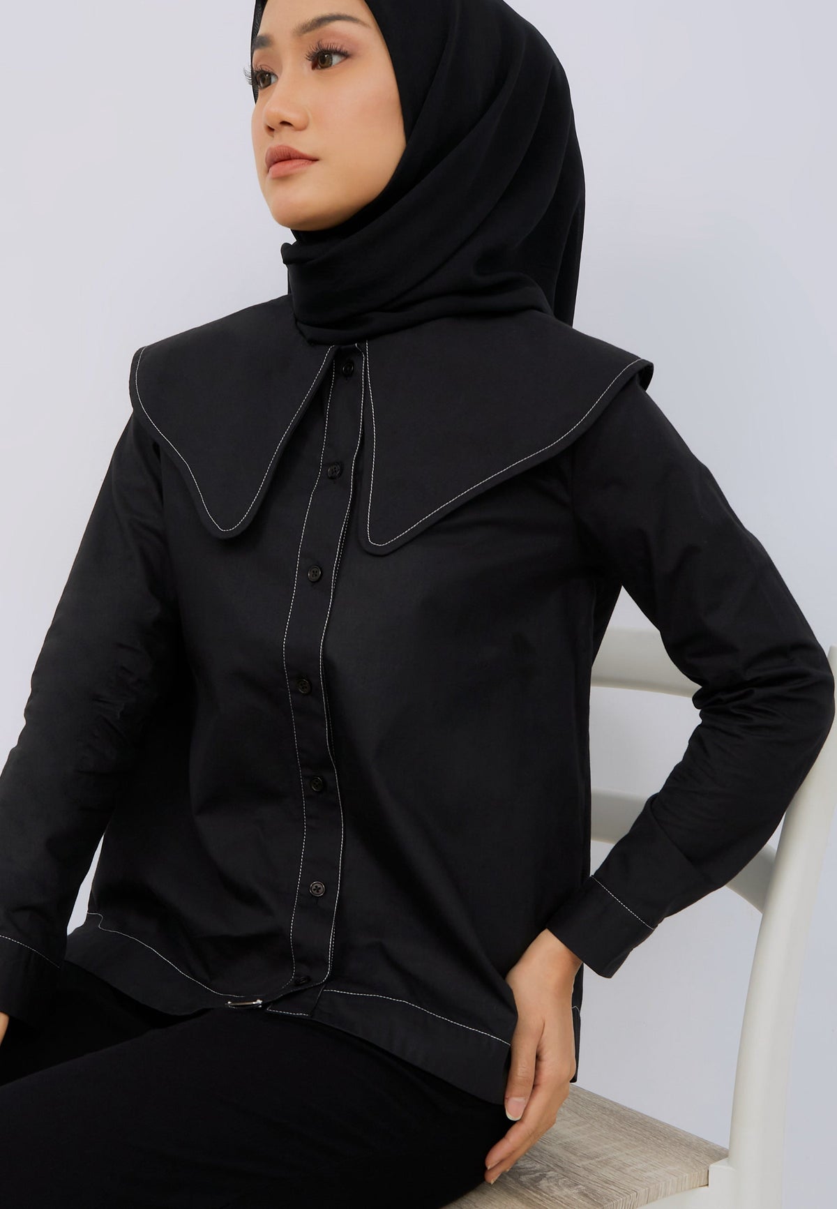 Wide Collar Shirt