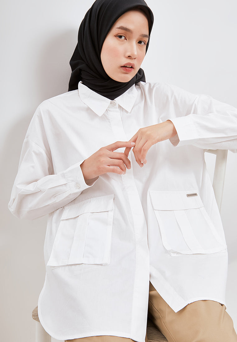 STATEMENT POCKET OVERSIZED SHIRT