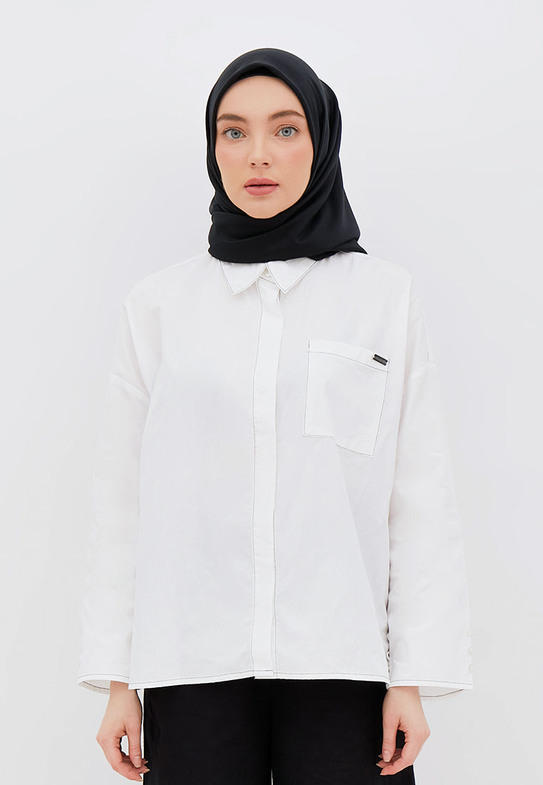 CONTRAST STITCHING SHIRT