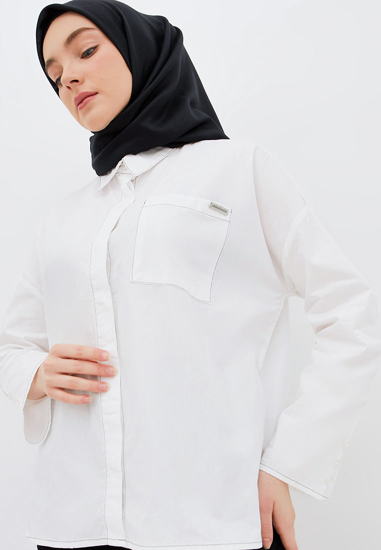 CONTRAST STITCHING SHIRT