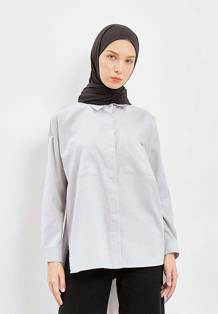HI-LOW OVERSIZED SHIRT