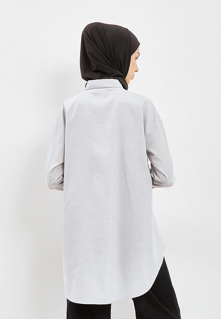 HI-LOW OVERSIZED SHIRT