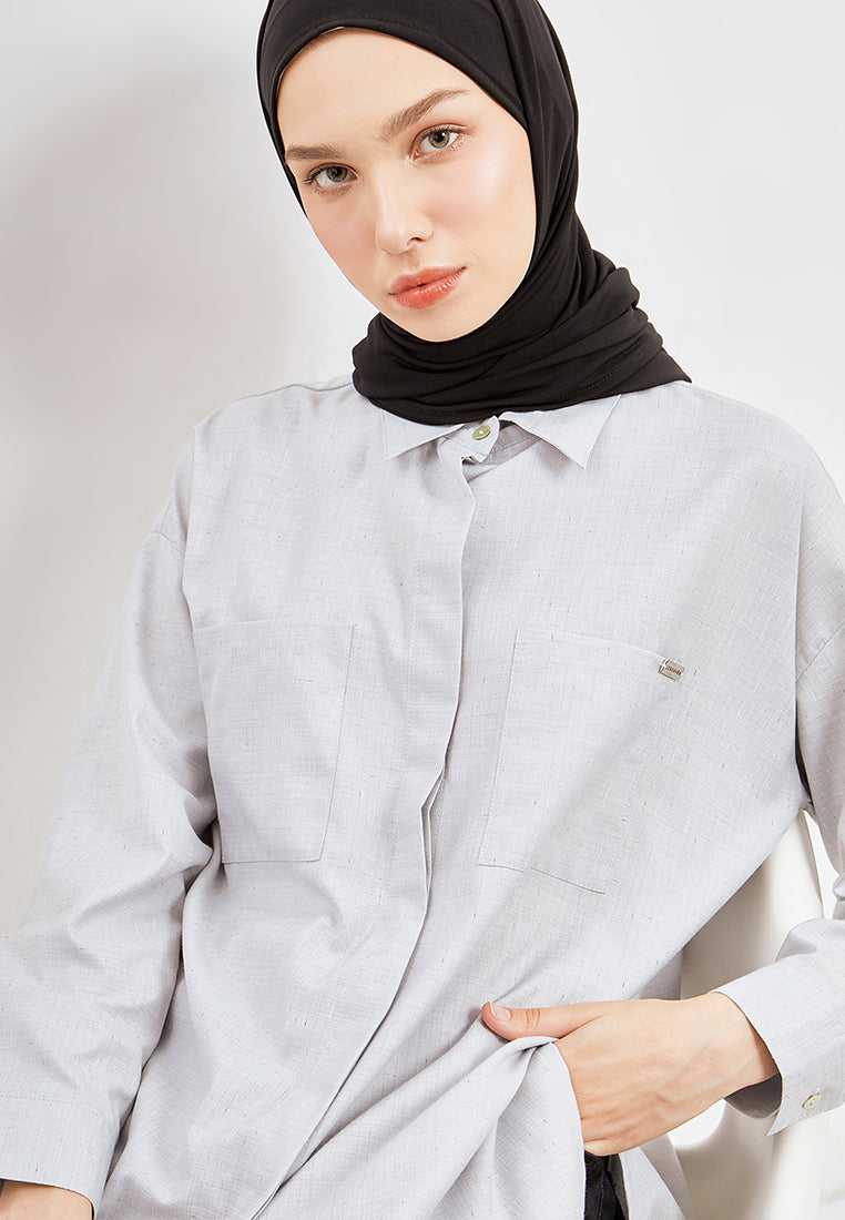 HI-LOW OVERSIZED SHIRT