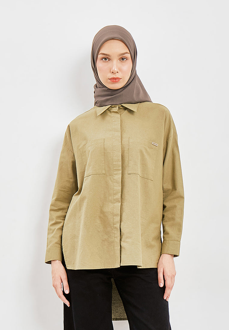 HI-LOW OVERSIZED SHIRT